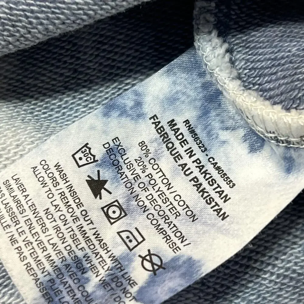Nike Sweatshirt Kids XL Blue Tie Dye Short Sleeve Crewneck Pullover FB1333-491